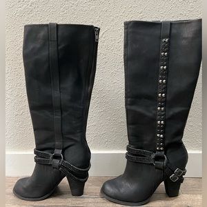 Not Rated Black Boot Heels